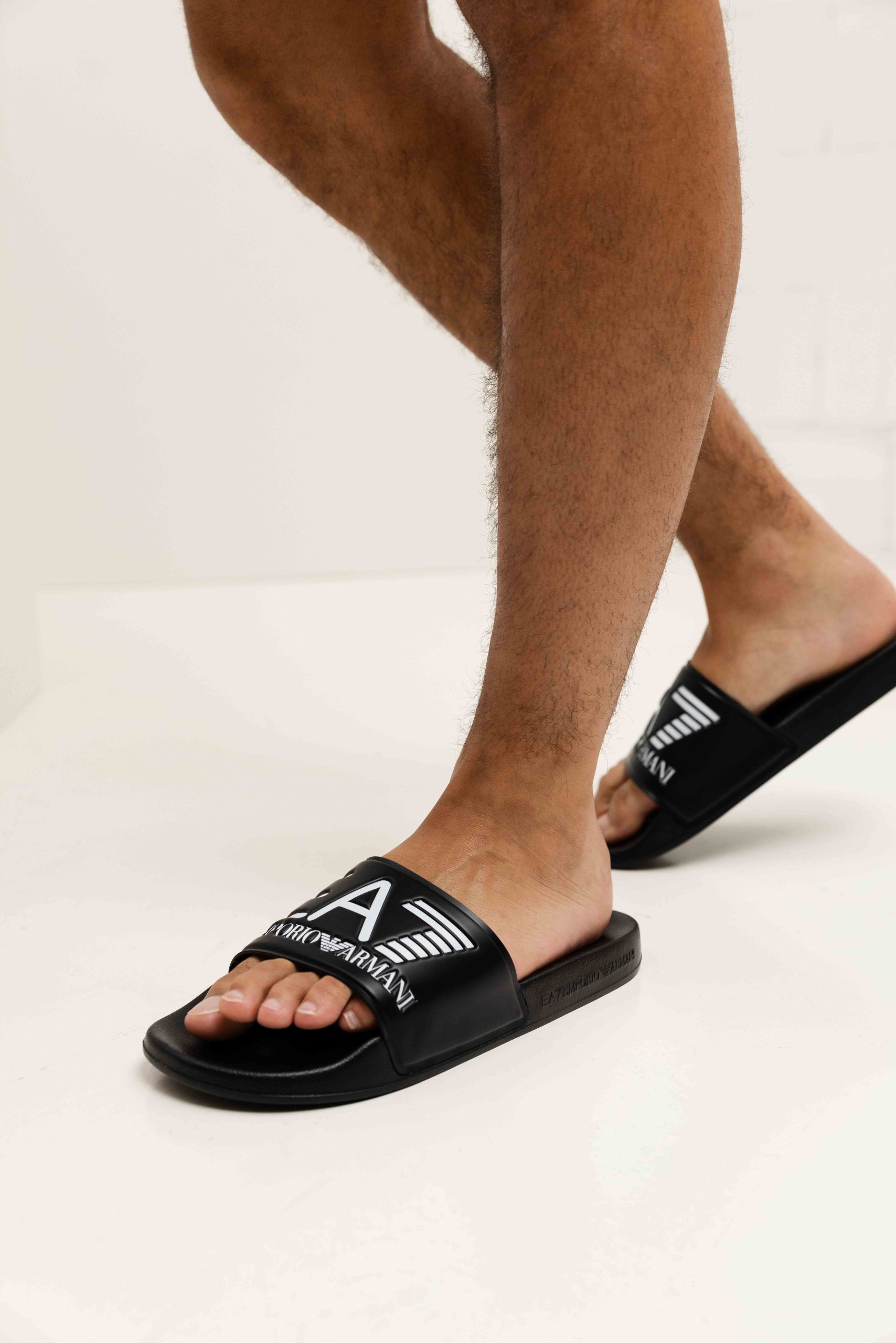 EA7 Emporio Armani Slippers Heren Zwart