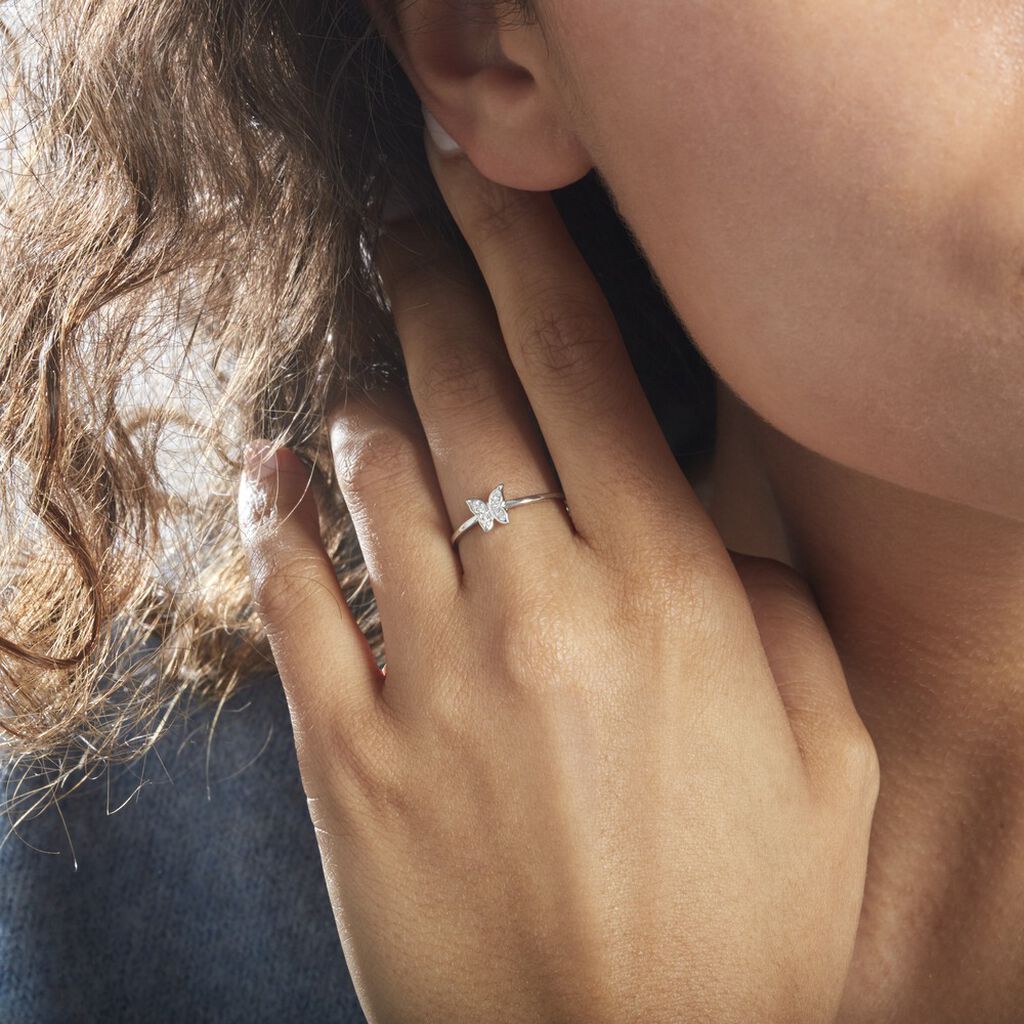 Bague Cadfan Argent Blanc Oxyde De Zirconium