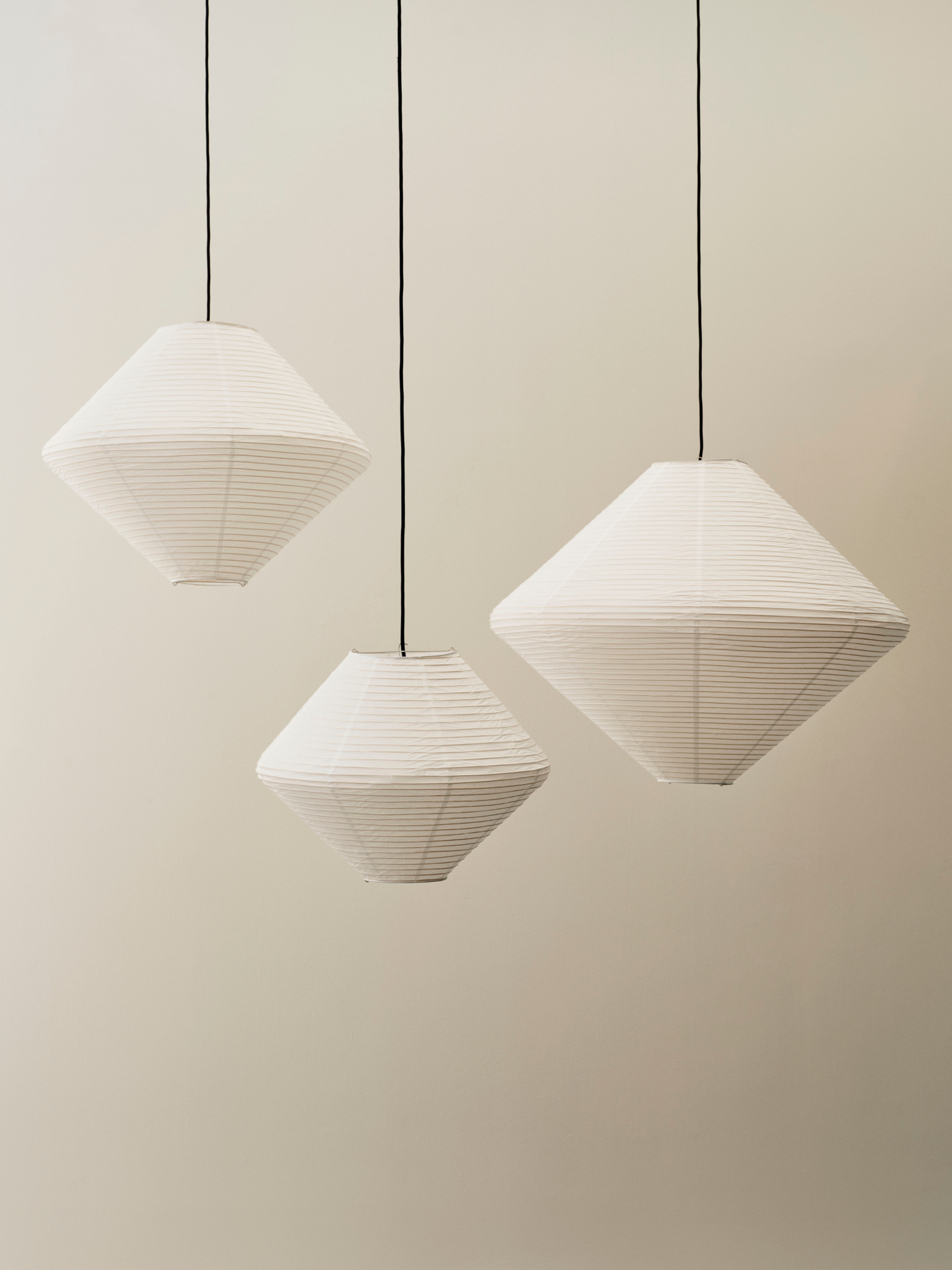 Lampenkap Paper Shade Diamond classic white Ø50 cm