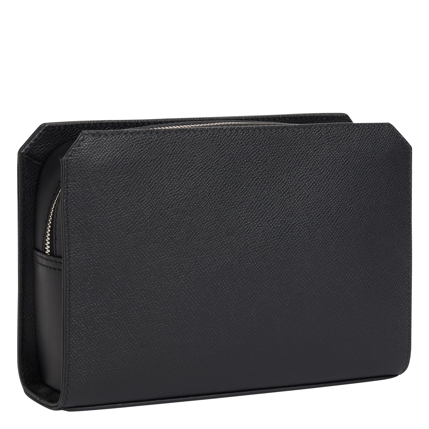GASTON - Pochette zippée en cuir| Noir