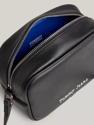 Bolsa para câmera com logotipo metálico