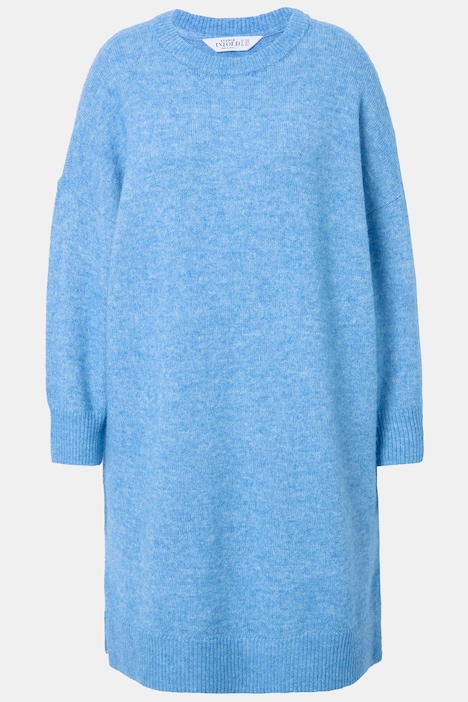 Strickkleid, oversized, Midikleid, Rundhals, Langarm