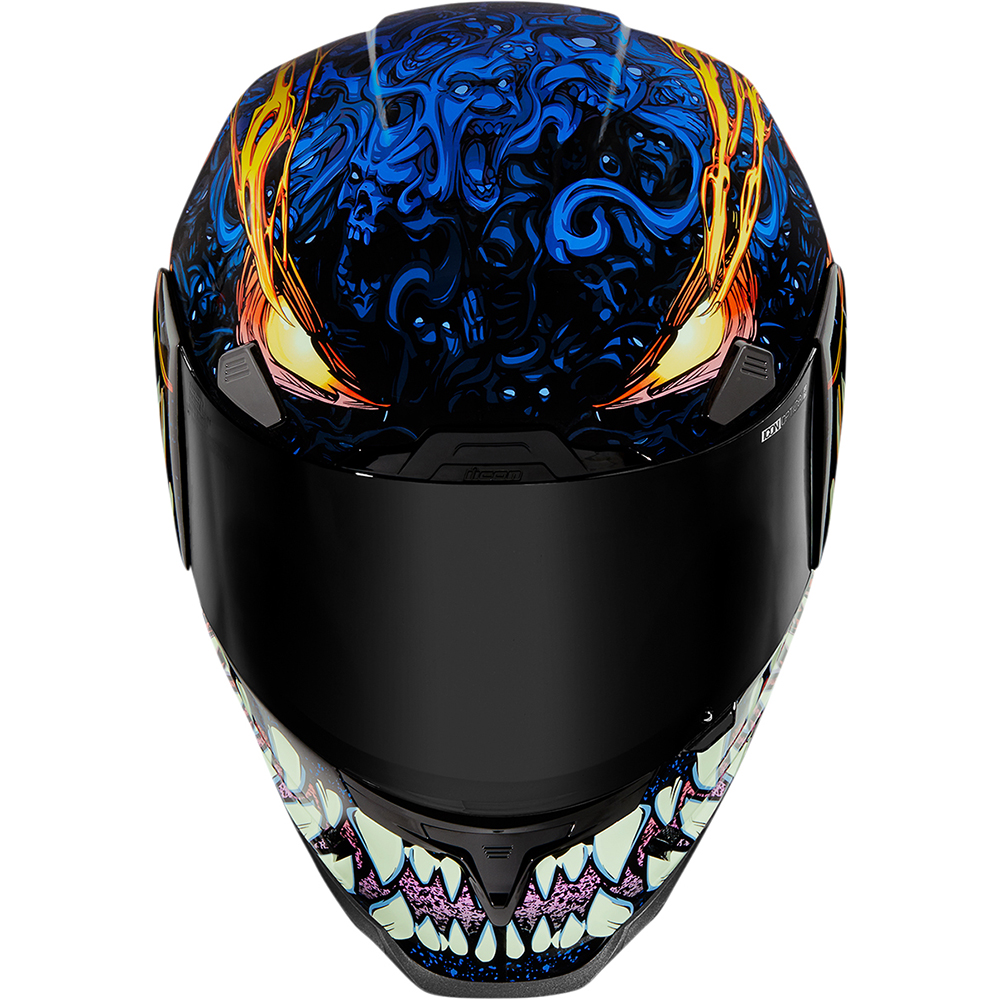 Icon - Casque Airframe Pro Soul Food™ Noir / Bleu / Jaune