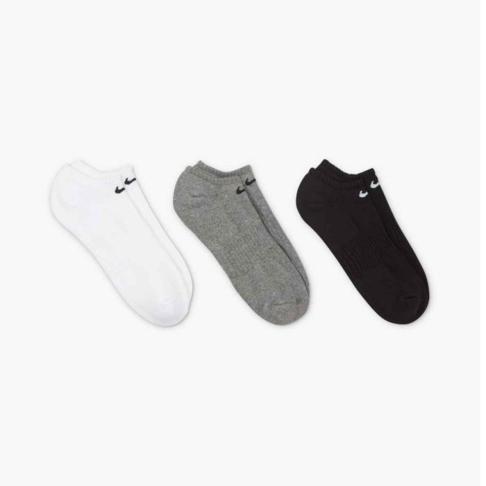 Nike Unisex Strømper Everyday Cushioned No-Show Socks 3-Pack Hvid