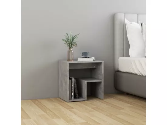 Tables de chevet 2 pièces Gris béton 40x30x40 cm Aggloméré
