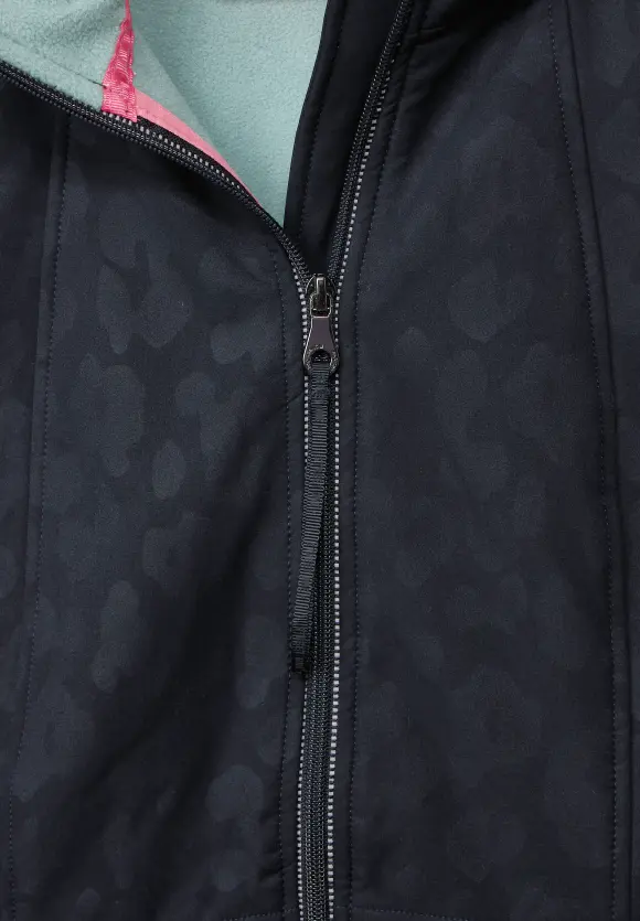 Softshelljacke mit Leomuster - gravity blue