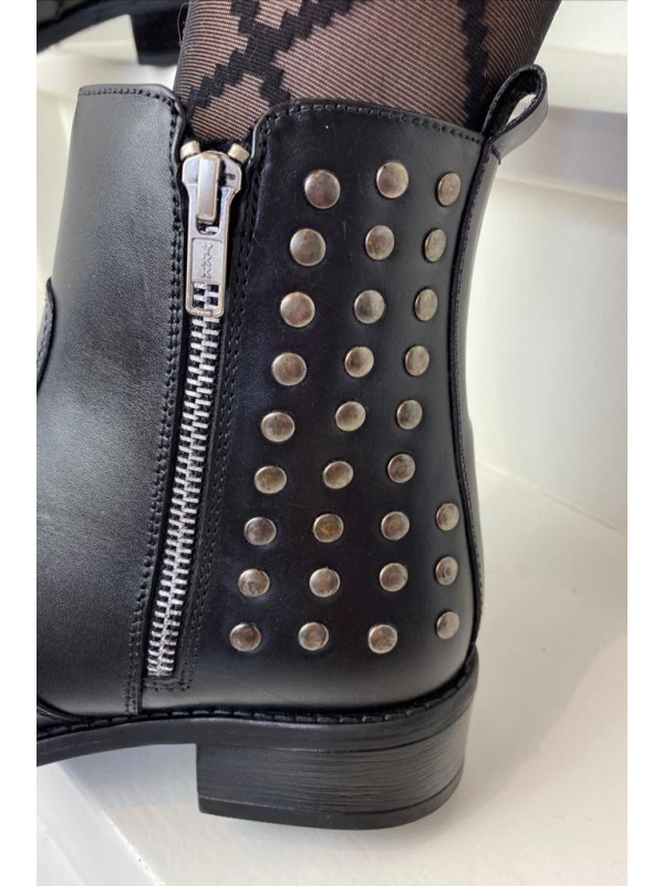 Bottines Cuir Rosa Black - Manoukian
