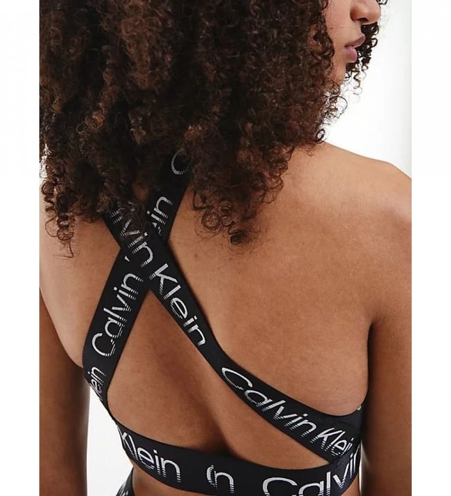 Sutiã esportivo Calvin Klein Support, preto