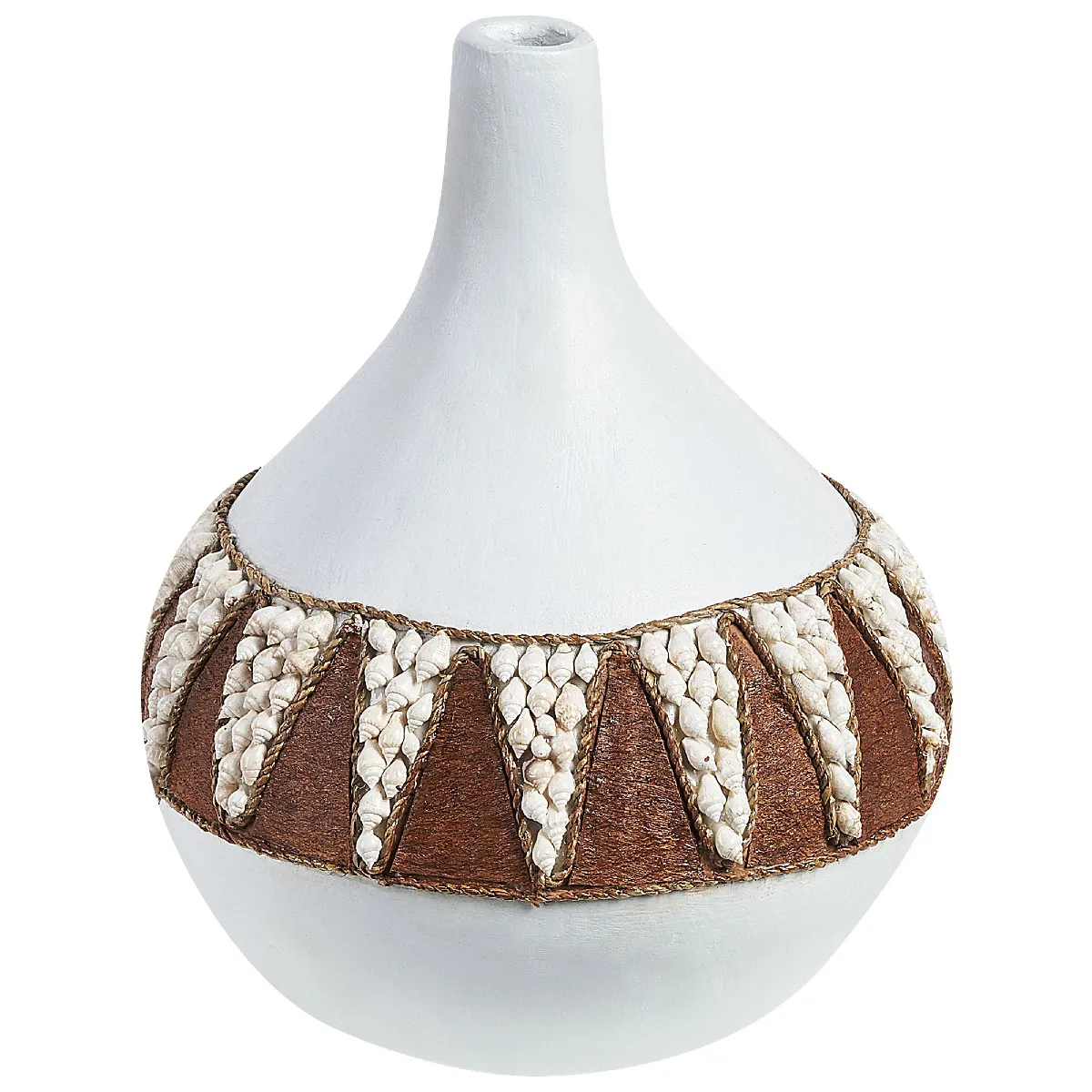 Beliani Vase Simpang Blanc Céramique