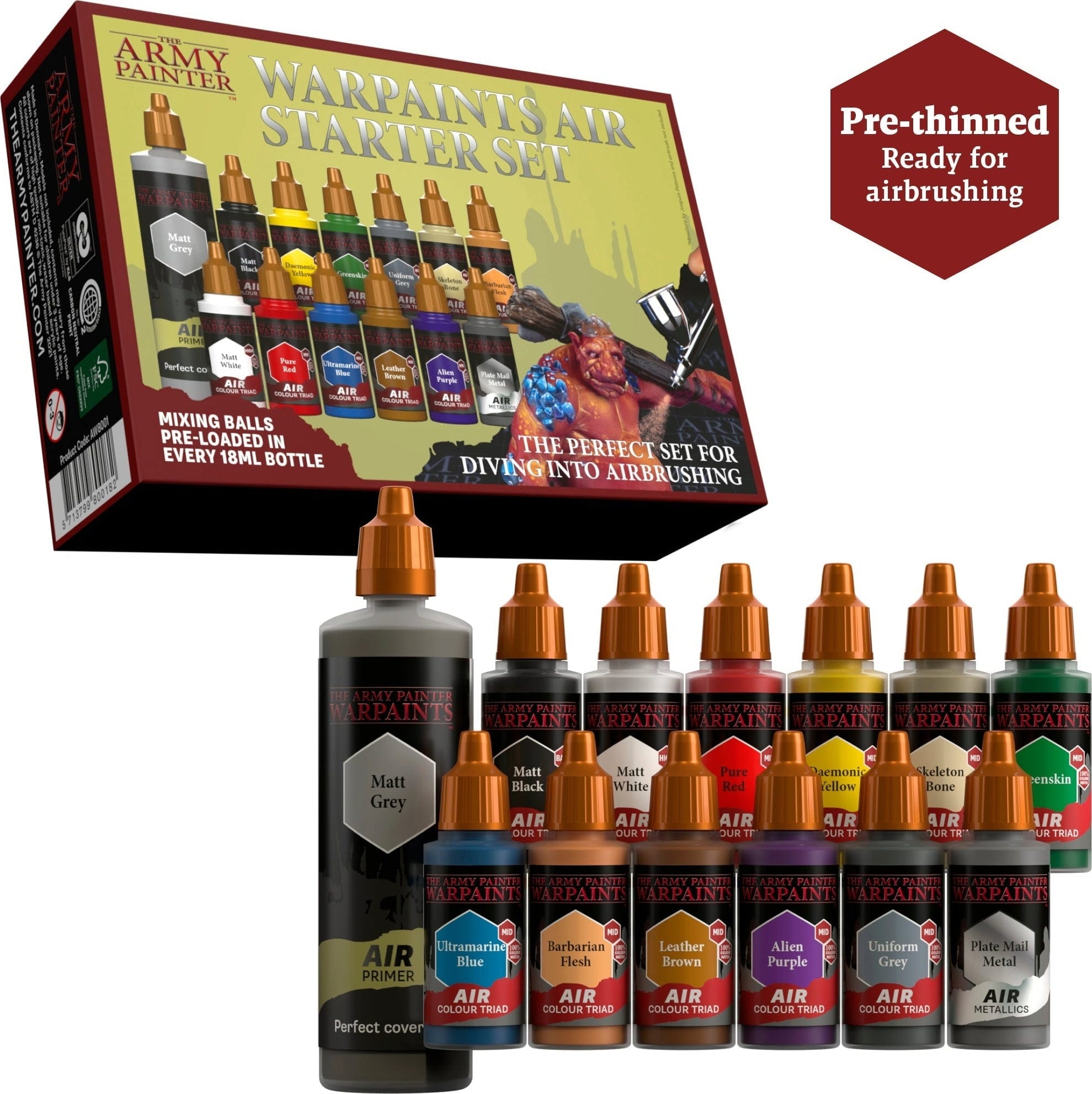 The Army Painter  Warpaints Air Starter Set    Airbrush-ready Farben für den perfekten Einstieg!