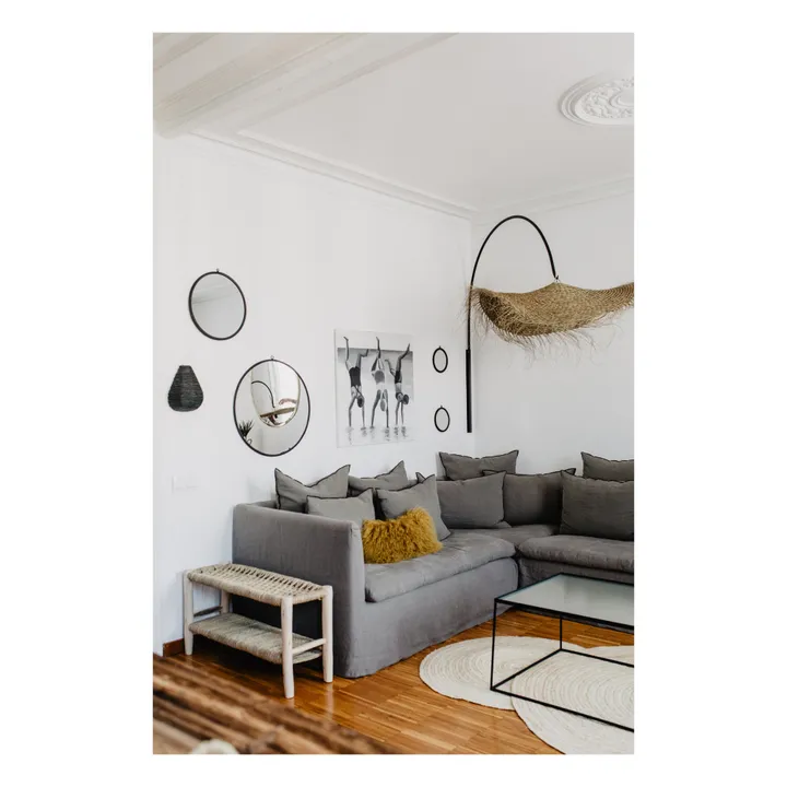 Cosydar Miroir en fer forgé - 40 cm | Noir