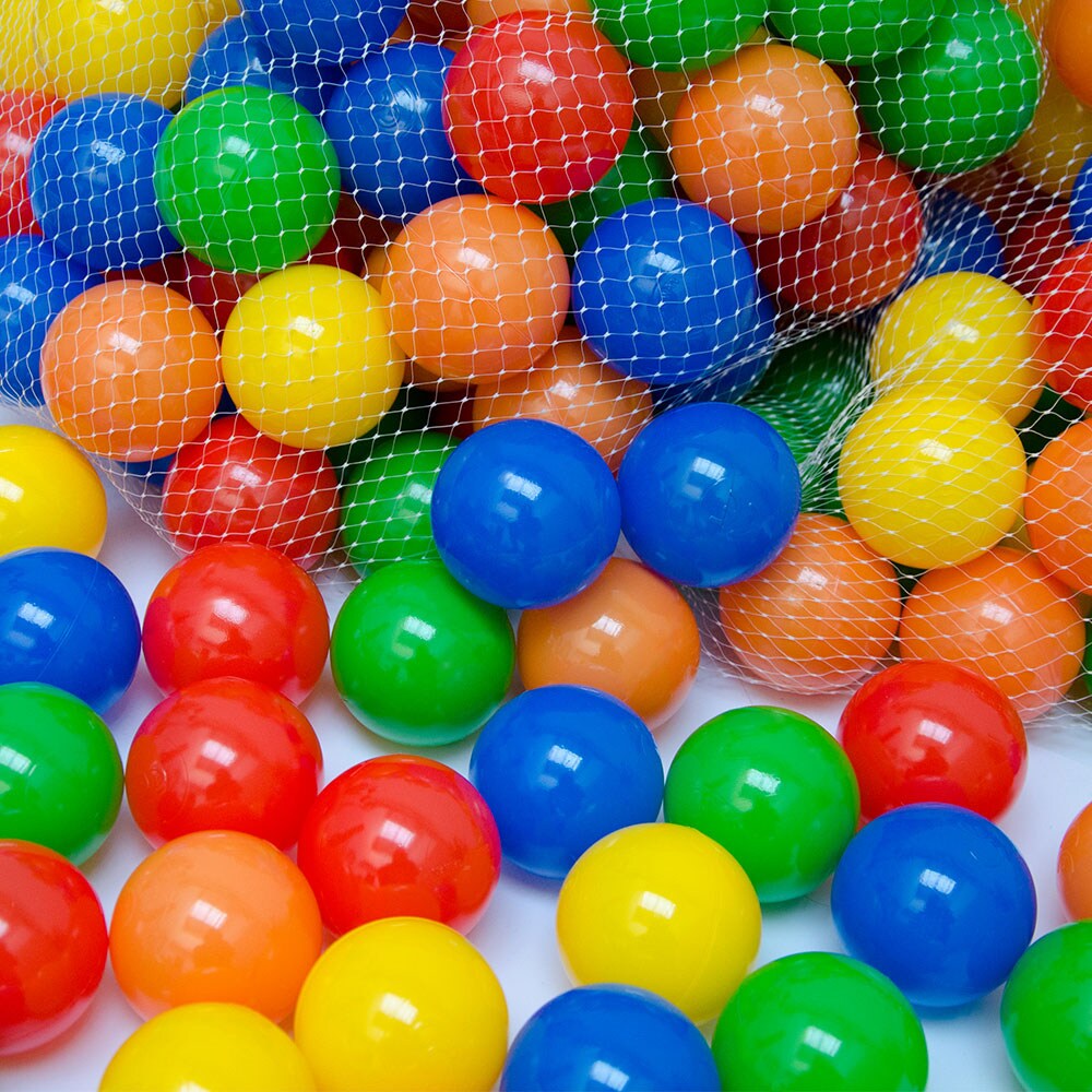 500 bunte Bälle für Bällebad 5,5cm Babybälle Plastikbälle Baby Spielbälle