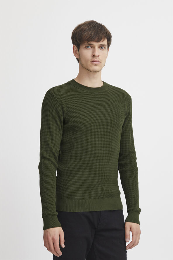 Casual Friday CFKARLO 0092 structured crew neck k Rifle green