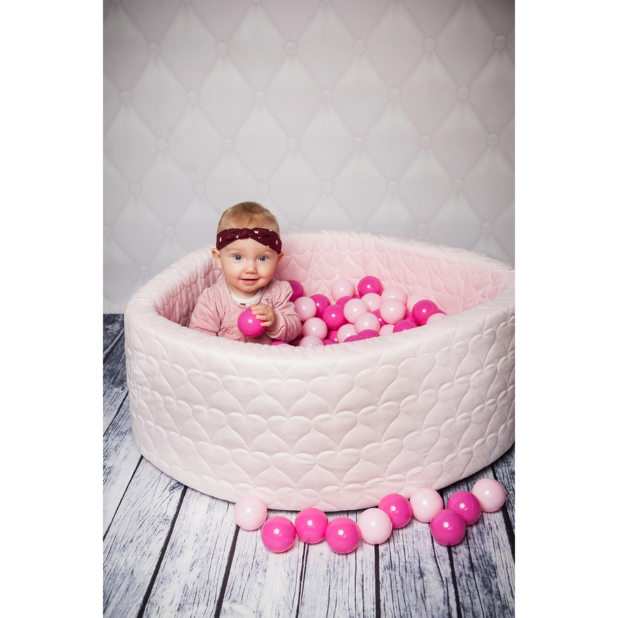 knorr toys® Bällebad soft Cosy heart rose mit 300 Bällen, pink
