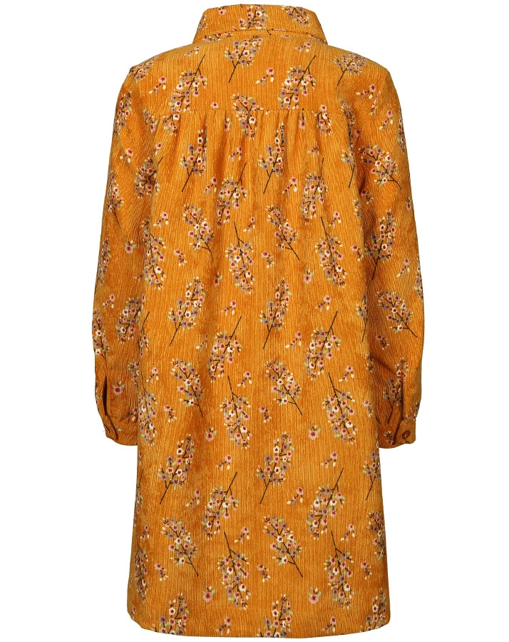 Hemd-Kleid TWIGS aus Cord in senfgelb