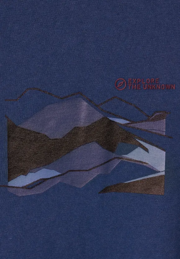 Shirt mit Artwork Print - true blue