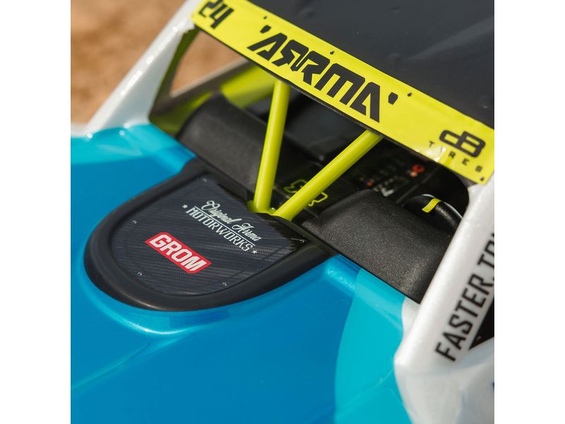 Arrma Desert Truck Mojave Grom Mega 380 Blau, RTR, 1:18 Robuster 4wd mini RC Trophytruck mit Spektrum Technik