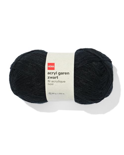 fil acrylique noir 100g 250m