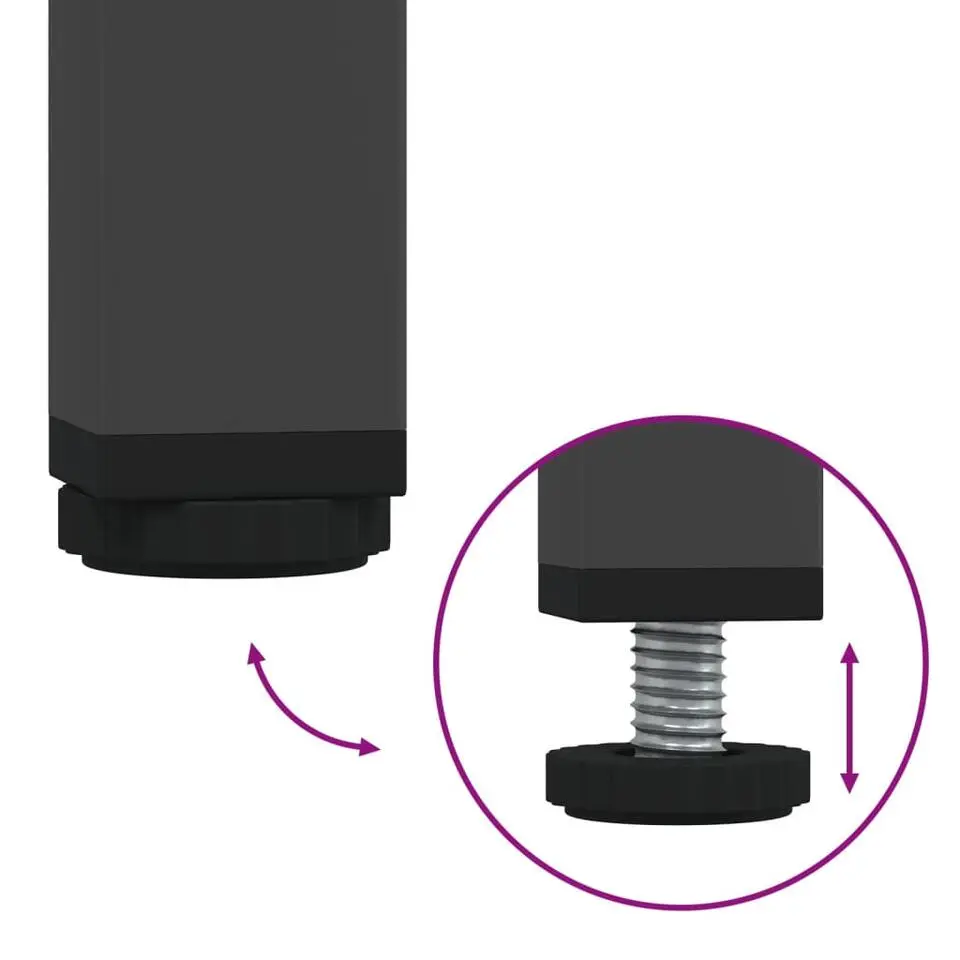 vidaXL - Nachtkastje - Zwart - Staal - 2 stuks