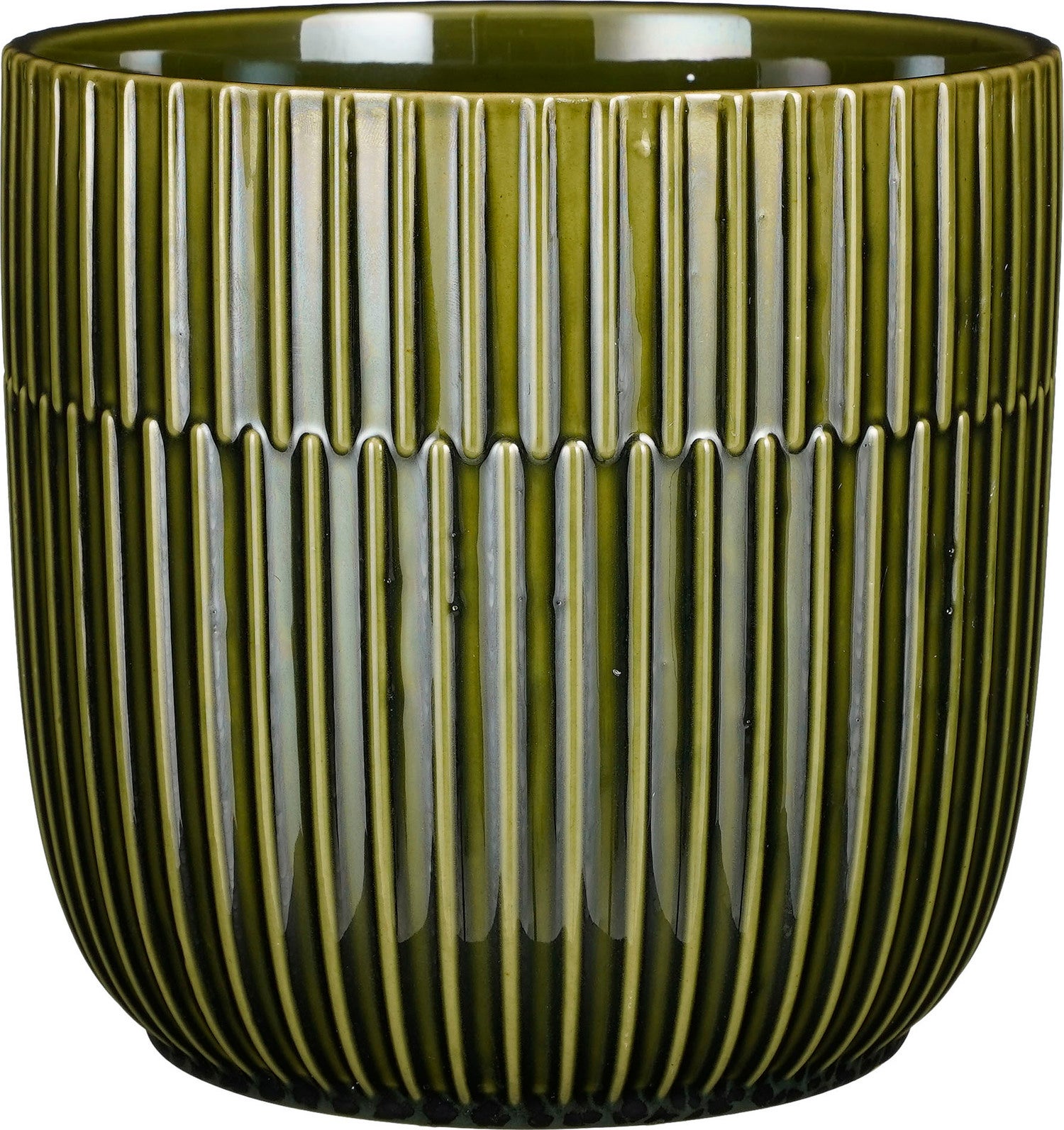 Mica Decorations bloempot Sara groen D 19 H 18 cm