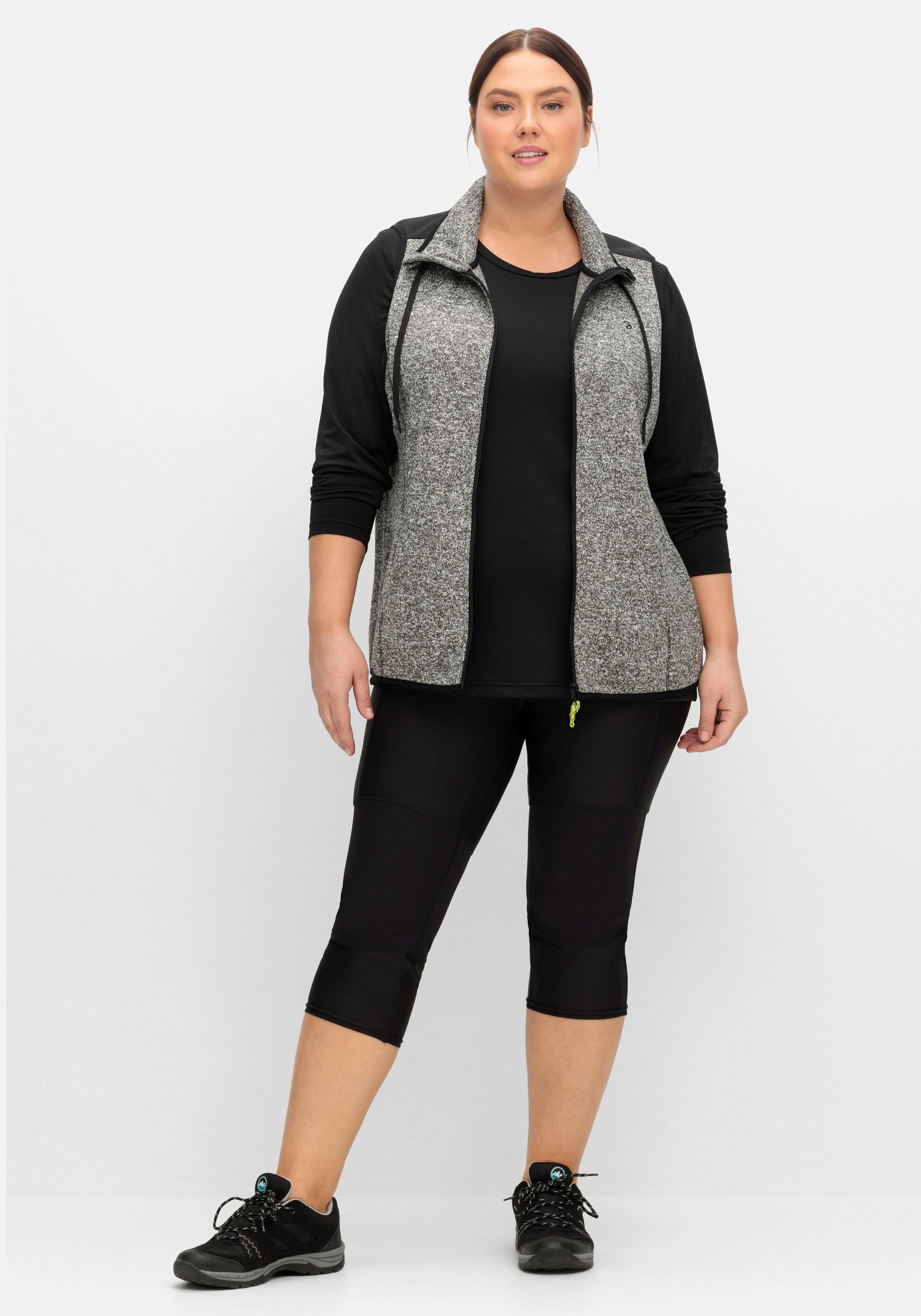 Funktionsweste aus Strickfleece, mit Stehkragen