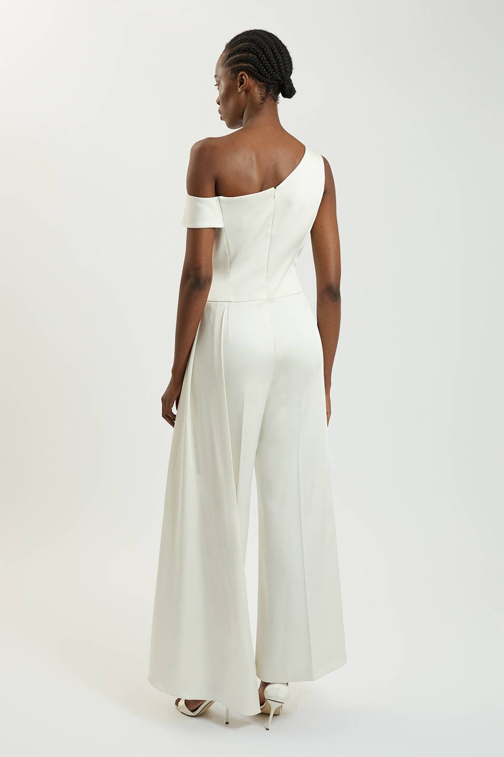 KarenMillen Combinaison Pantalon Asymétrique Drapée En Satin Ajustée Petite