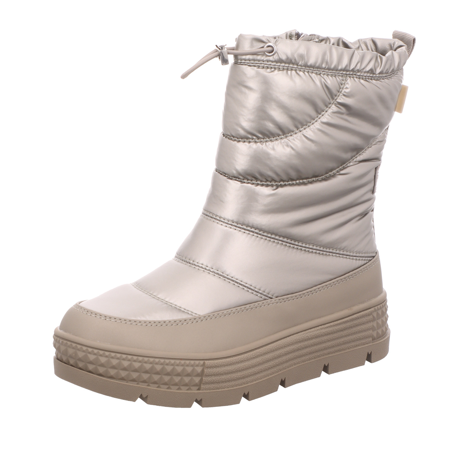 Tamaris Damen-Outdoor-TEX-Stiefel gefüttert Beige-Silber