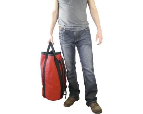 Touwzak Draagbare Lier 39 x 5 x 54 cm rood zwart