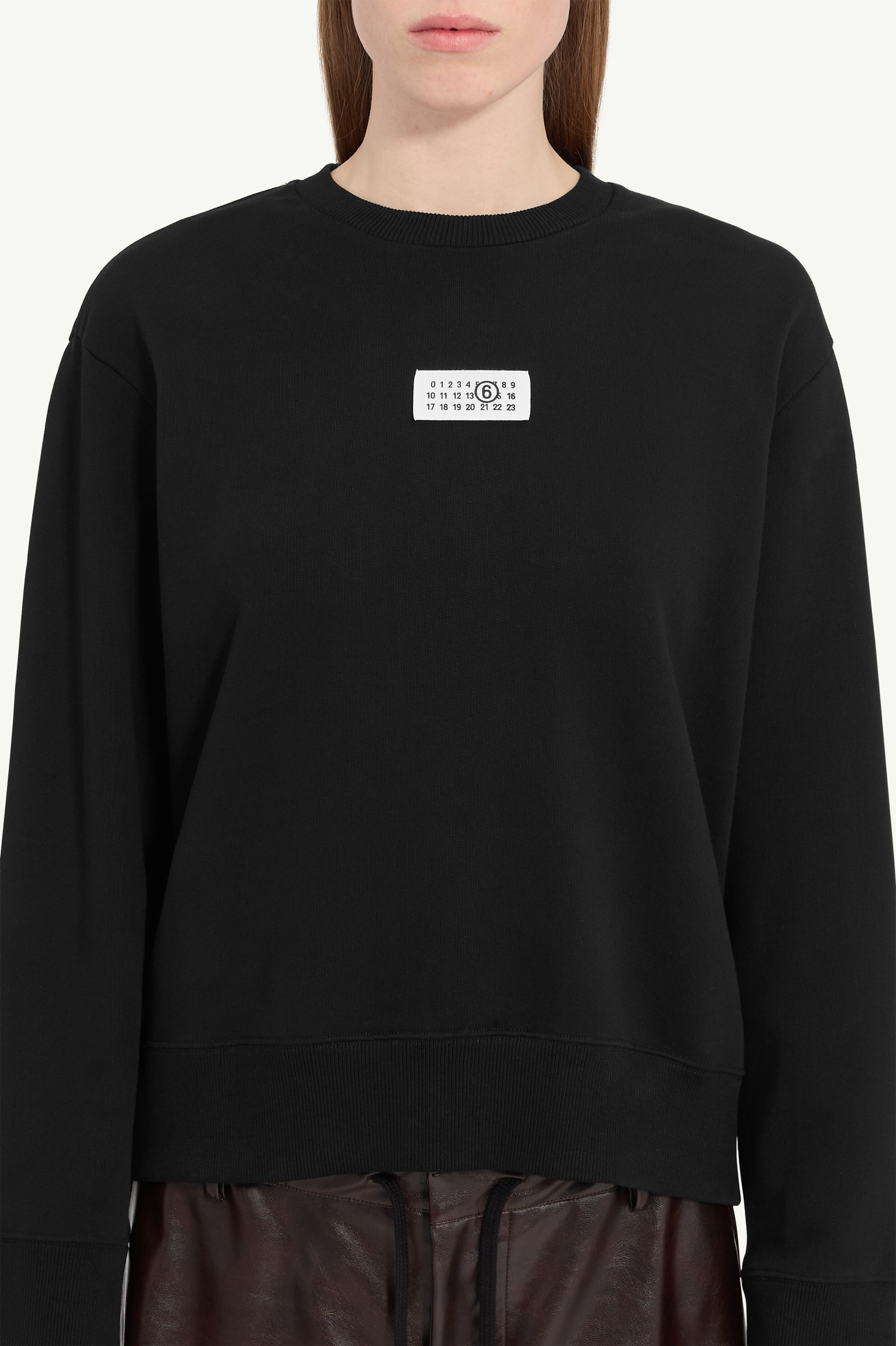 Sweat en coton coupe décontractée pour femme | MM6
