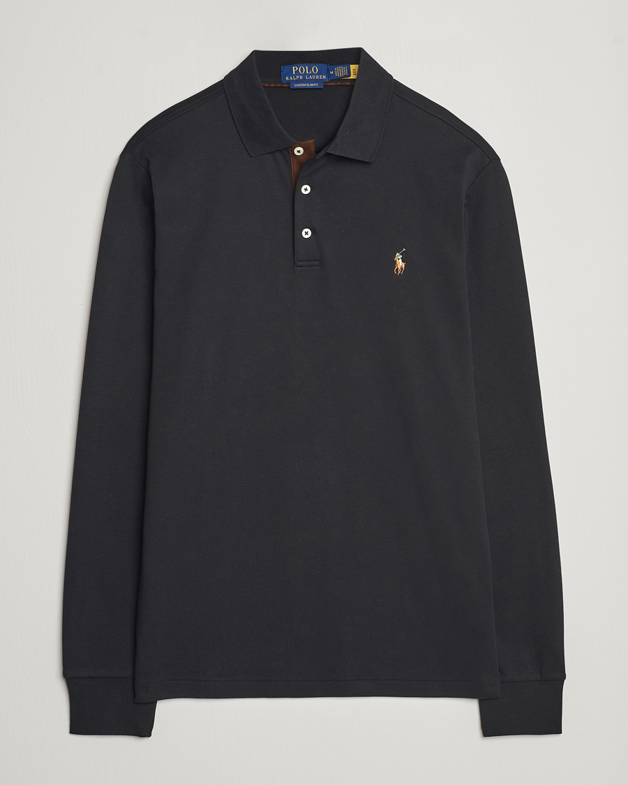 Polo Ralph Lauren Pima Cotton Custom Fit LS Polo Polo Black