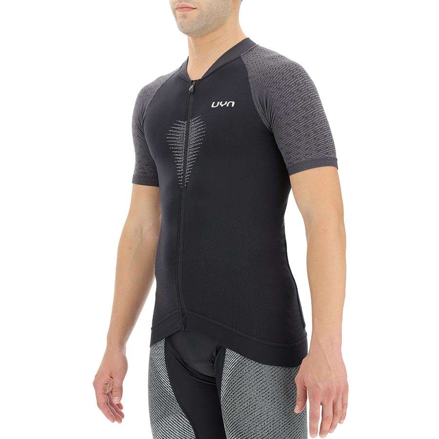 UYN Granfondo Fietsshirt Korte Mouwen Zwart/Grijs Heren