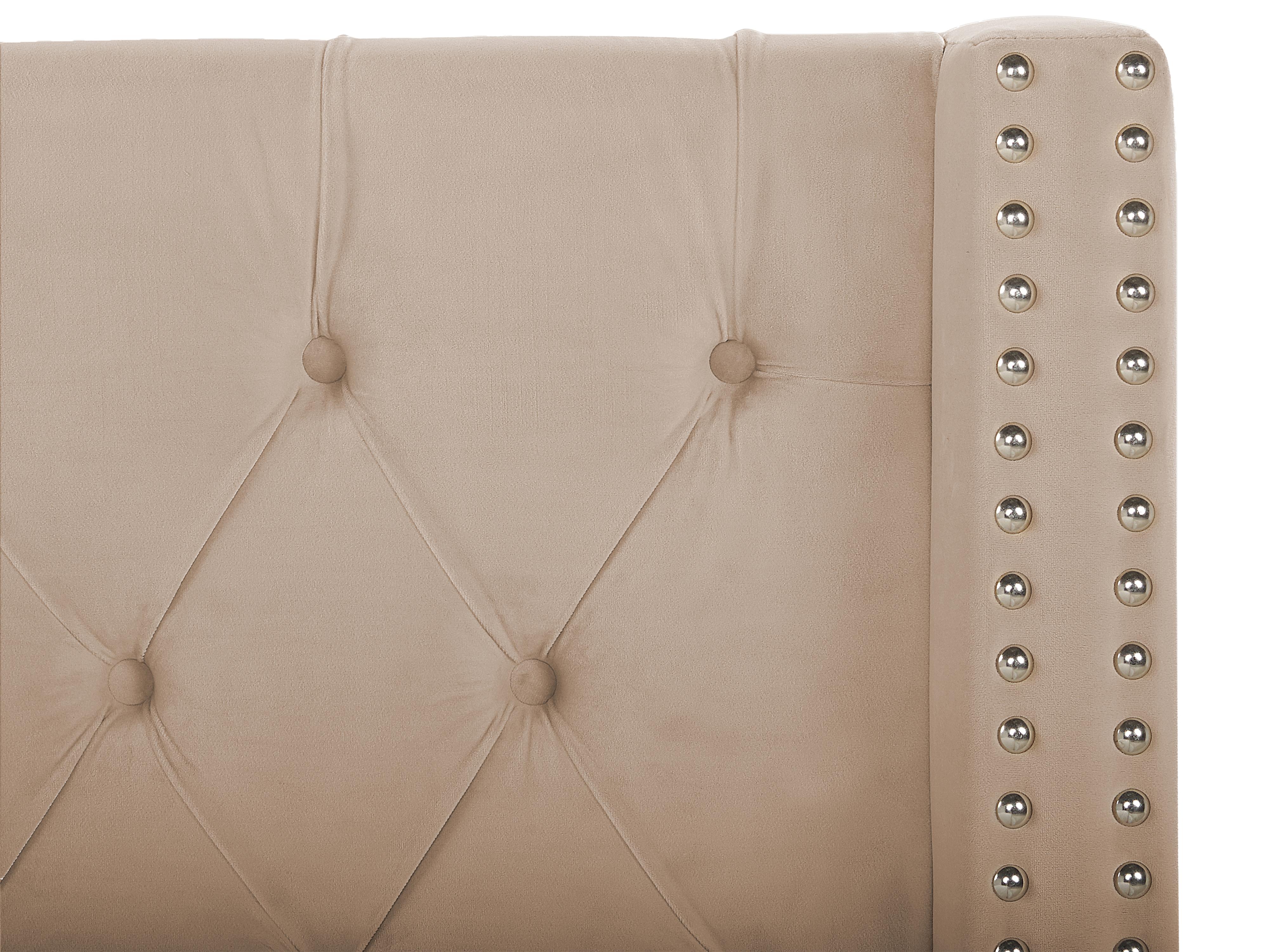 Bed met opbergruimte Fluweel LUBBON 180 x 200 cm Beige