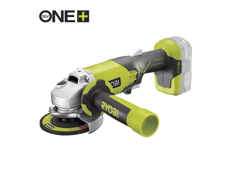 RYOBI Akku-Winkelschleifer R180AG-0, Solo, Ø 115 mm Akku-Winkelschleifer ideal für eine Vielzahl von Schleif- und Schneidanwendungen