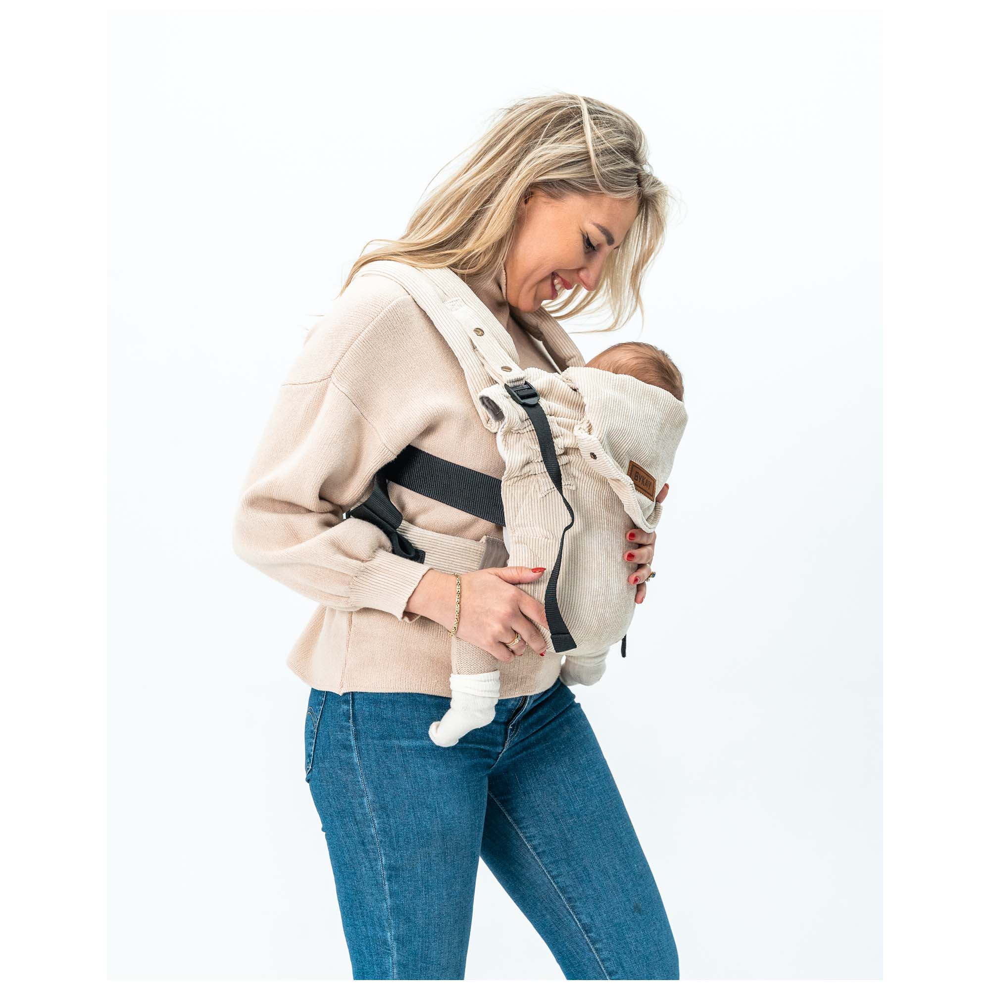 ByKay Click Carrier Deluxe Pro Ribbed Velvet Almond Sand