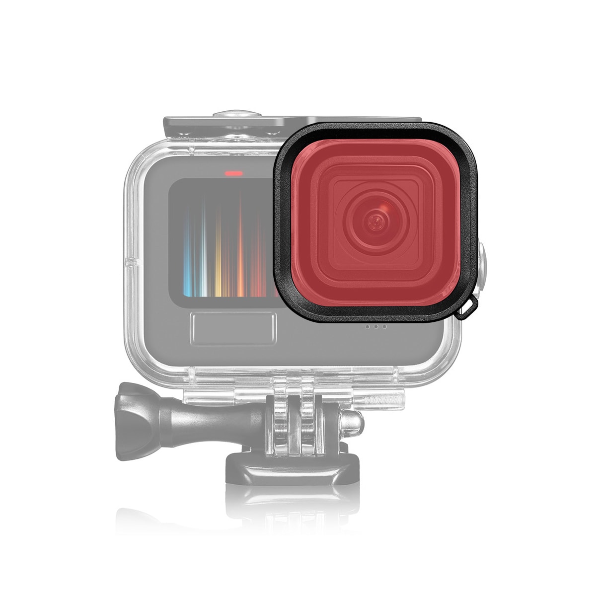 Vanntett dykkerfilter for GoPro Hero 11/10/9 Rød