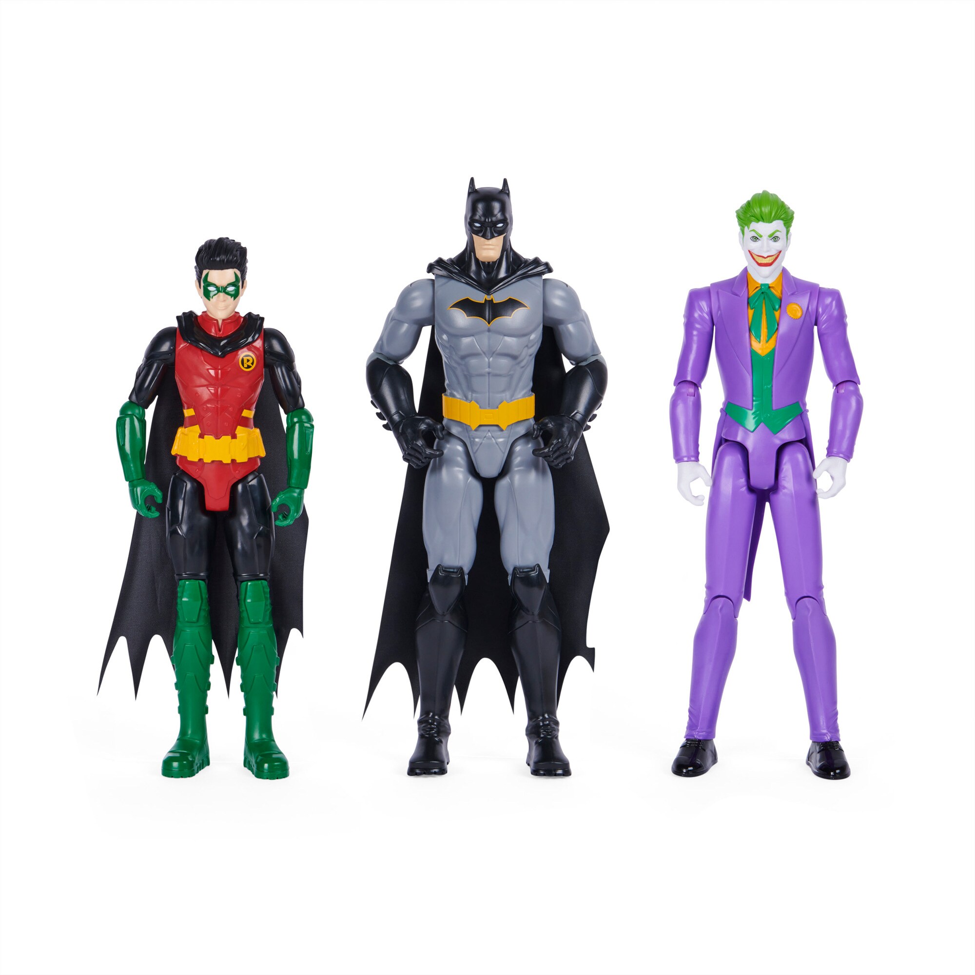 Spin Master Spielfigur Batman 30 cm Figuren-Set aus Batman (Rebirth), Robin und Joker