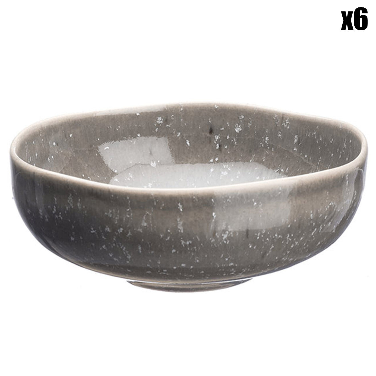Bjorn 6 Bols en Grès Stellar gris/anthracite - 25 cl