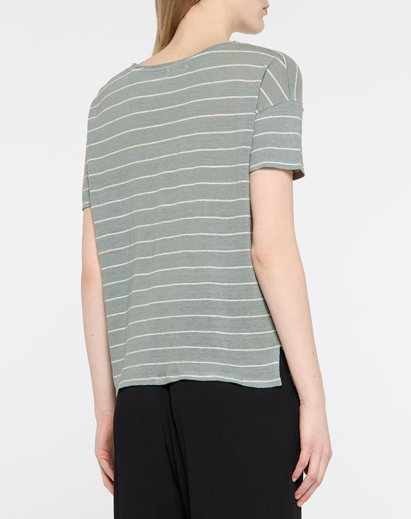 Yerse T-Shirt 100% Lin Cinthia bleu