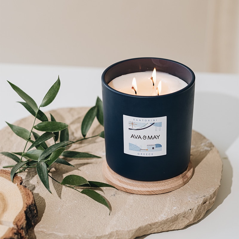 Bougie parfumée - Santorin - Tonka & cèdre - 500 g