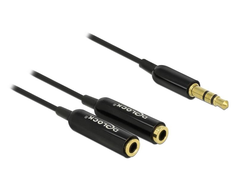 Delock Audio-Kabel Klinke 3.5 mm, male – female, 0.25 m Sch Delock Kabel Audio Splitter Klinkenstecker 3.5 mm 3 Pin > 2 x Klinkenbuchse 3.5 mm 3 Pin 25 cm