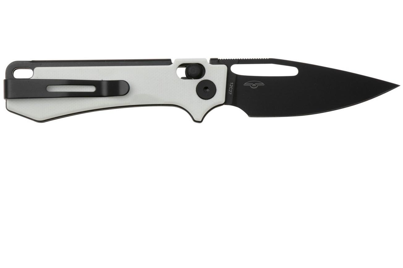 Real Steel Vis 8051WB Black 12C27, White G10 zakmes, Jakub Wieczorkiewicz design