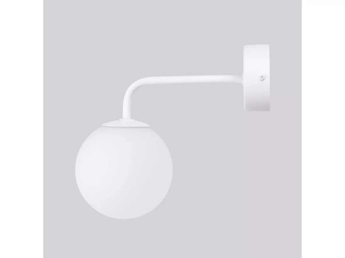 Applique Astral minimaliste en acier/verre - 1 sources lumineuses - L.10 x H.21 cm - blanc