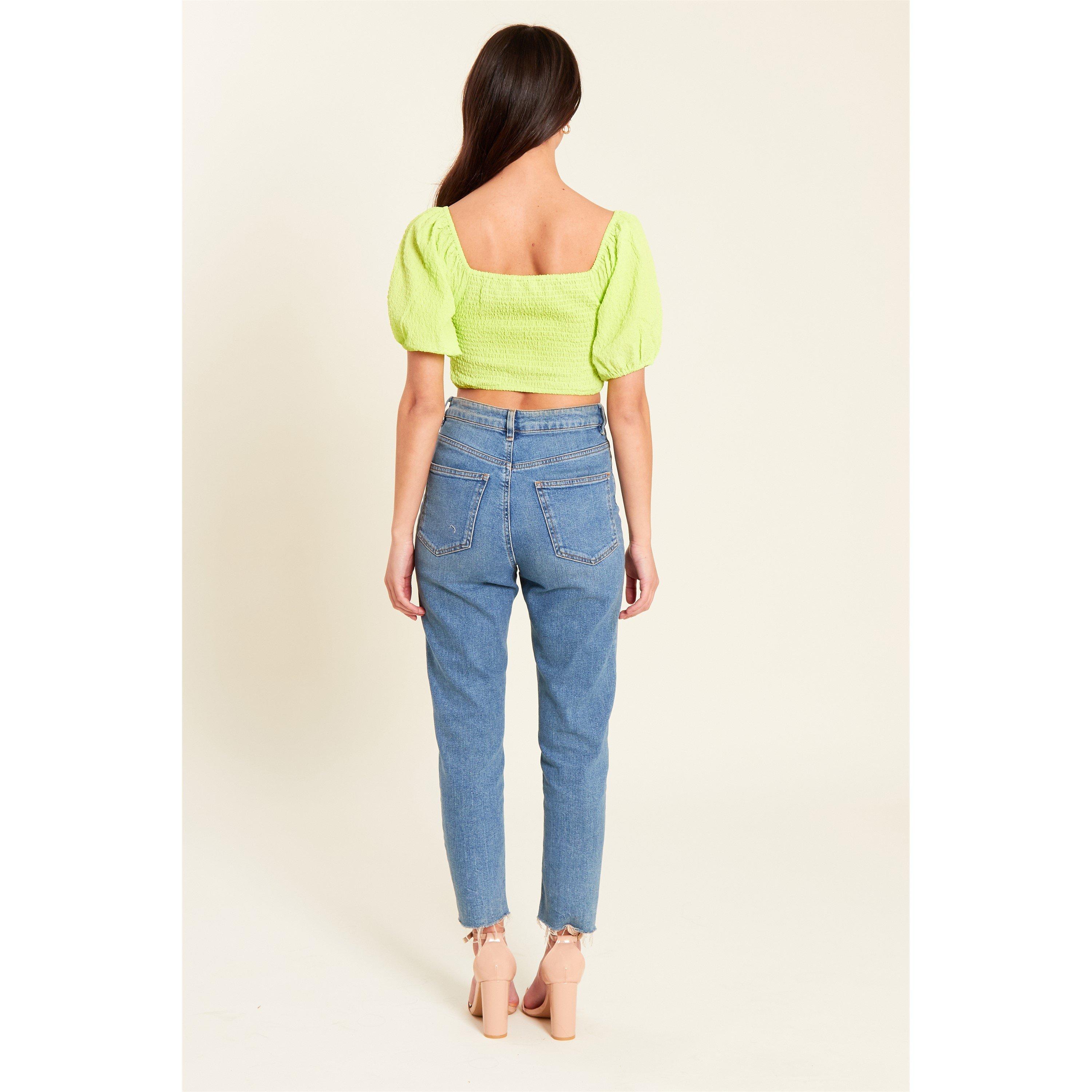 Be You BY Shirred Crop Top Womens