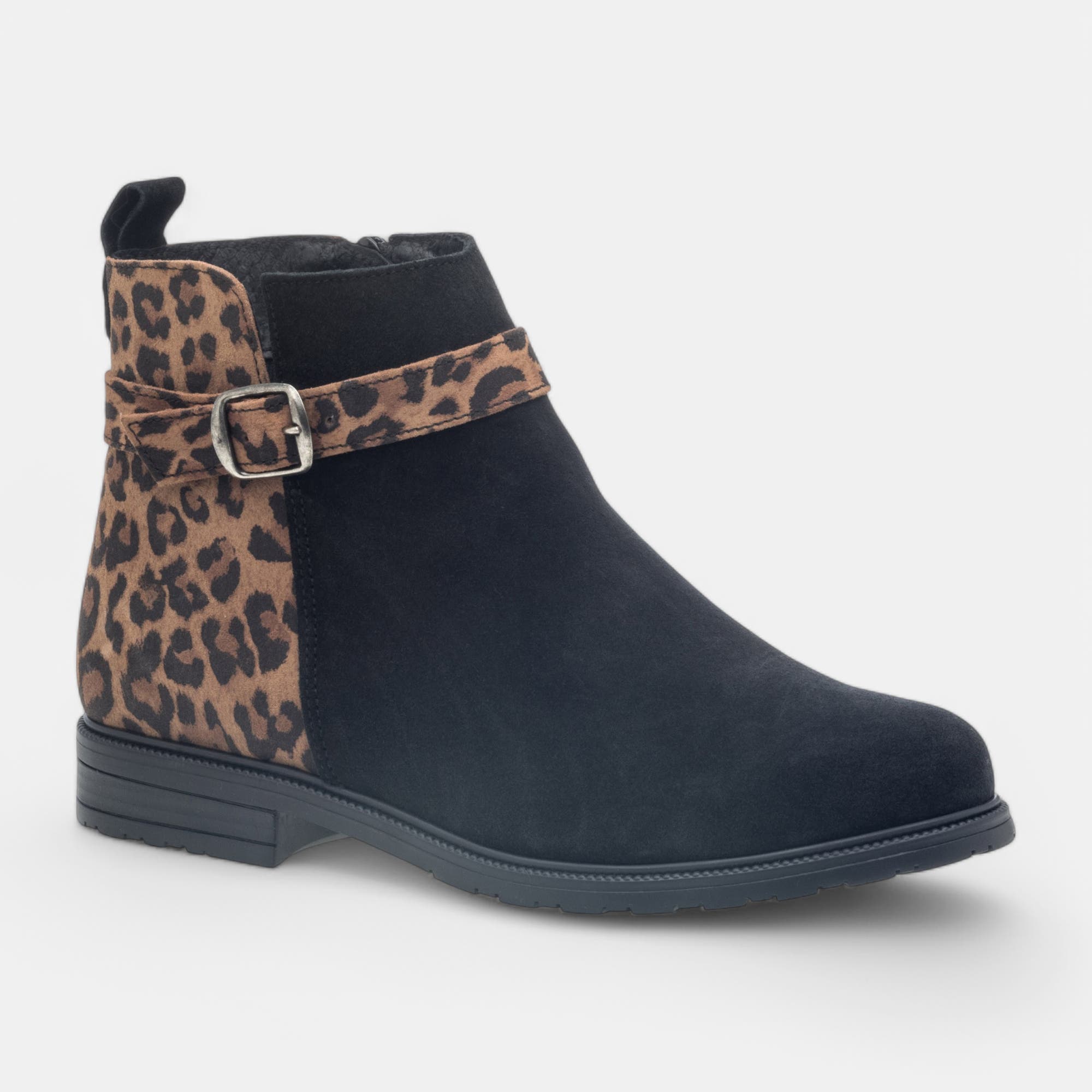 Bottines Femme en cuir noir
