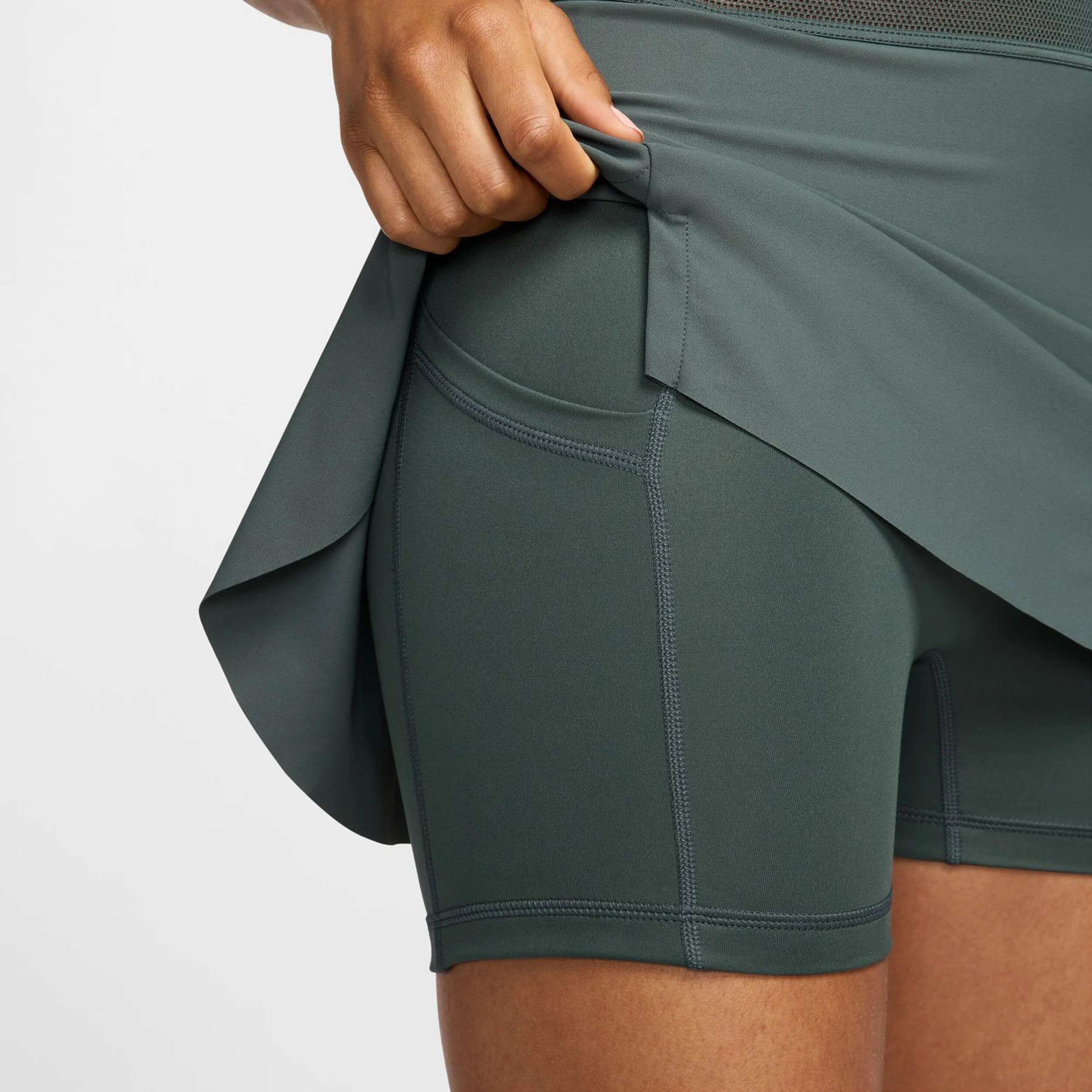Nike Dri-Fit Court Slam Regular Jupe Femmes - Vert Foncé