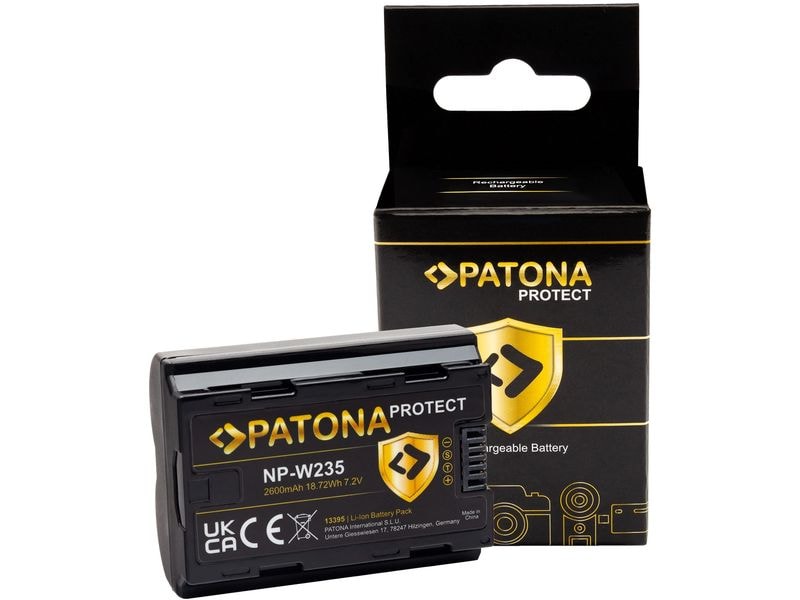 Patona PROTECT Akku für Fuji FinePix NP-W235 XT-4 XT4 PROTECT Batteriesatz für Fujifilm
