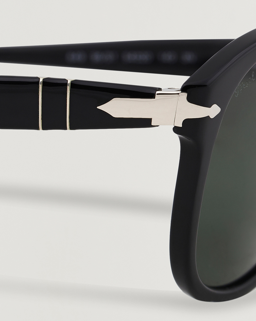 Persol 0PO0649 Sunglasses Black/Crystal Green