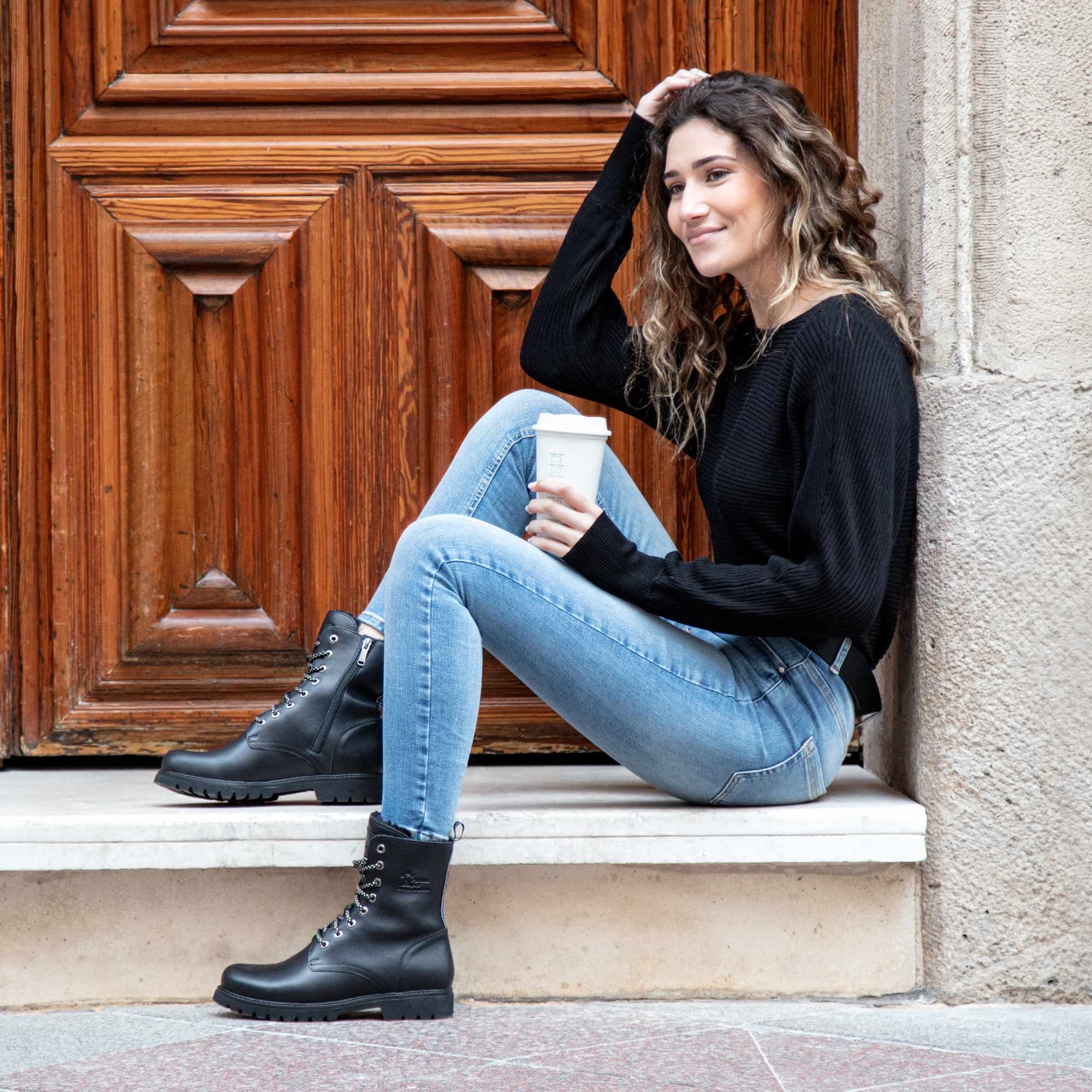 Panama Jack Schnürboots »Frisia«  , Schnürboots, Stiefelette, Blockabsatz, mit Warmfutter