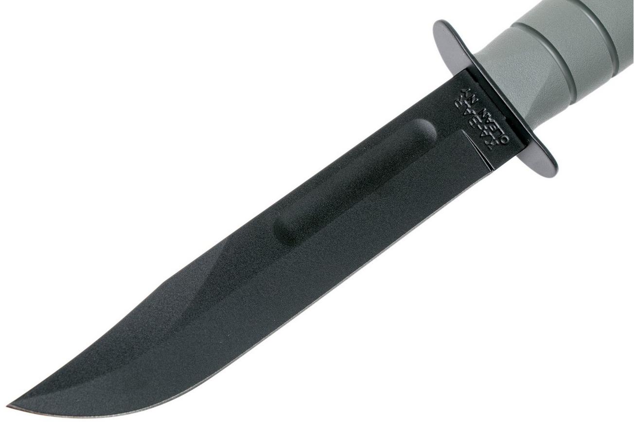 KA-BAR 5011 Foliage Green, plain edge, Kraton, kunststof schede