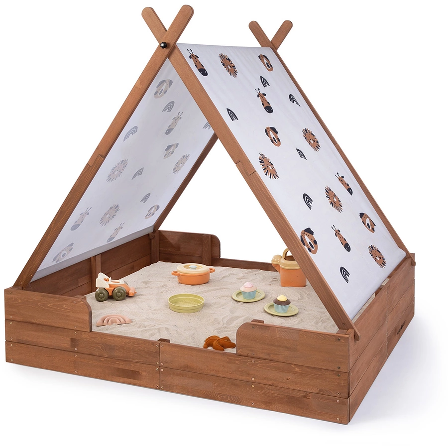 MUDDY BUDDY® Sandkasten mit Zelt Safari Seeker, kakaobraun
